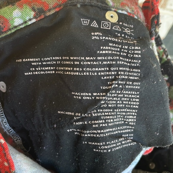 BDG Jeans Womens Ankle Mid Rise Twig Floral Stretch Denim Jeans - Picture 11 of 11